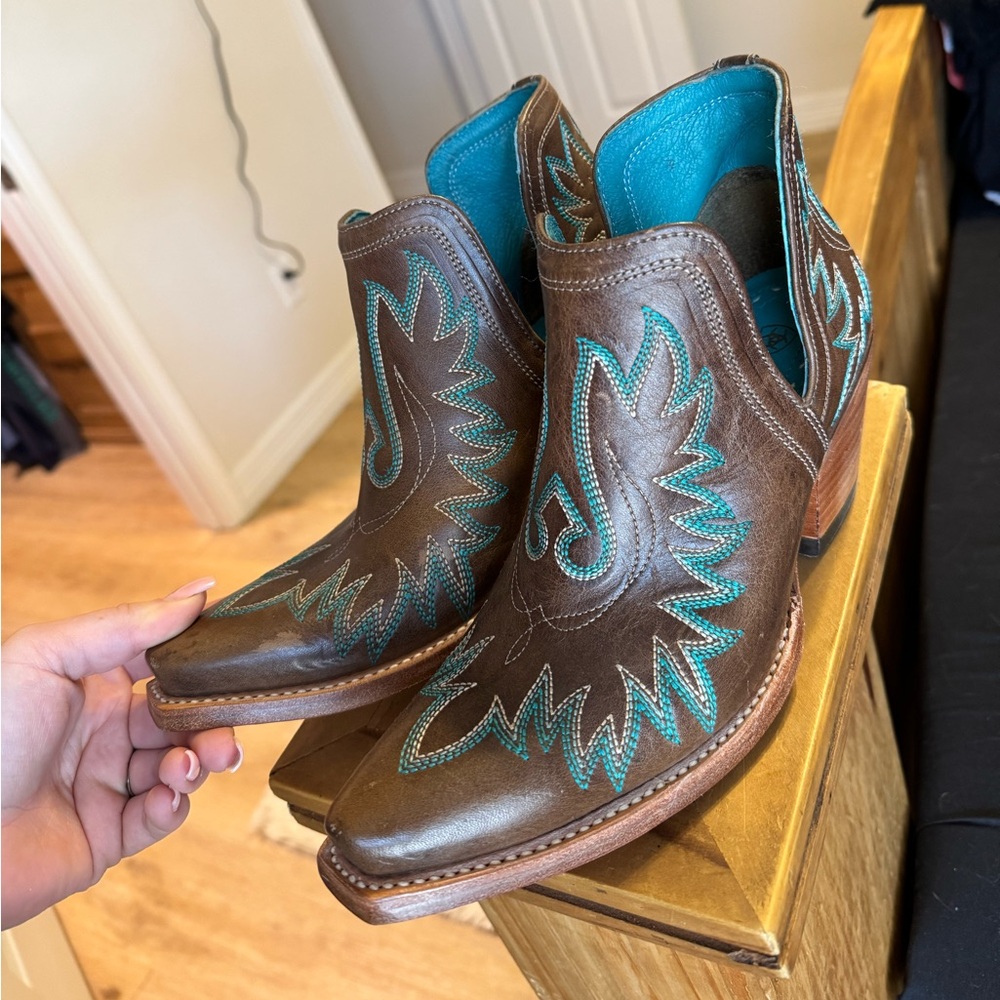 Ariat teal booties
